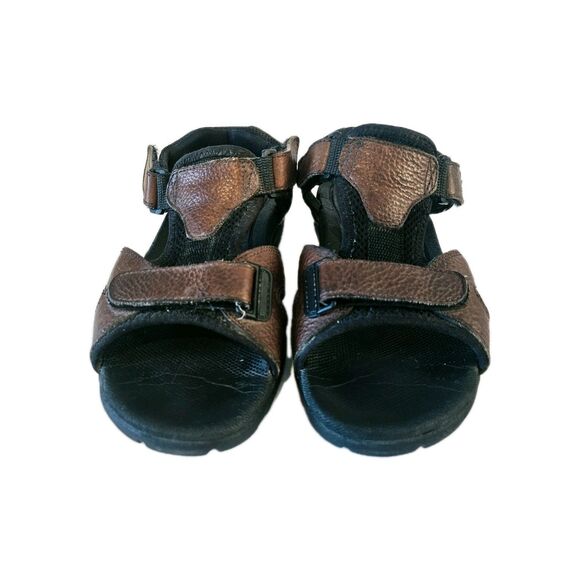 Bass Other - Bass Men's Brown Leather Slip-On Sandals Size 9 Pre-Owned Comfort Shoes